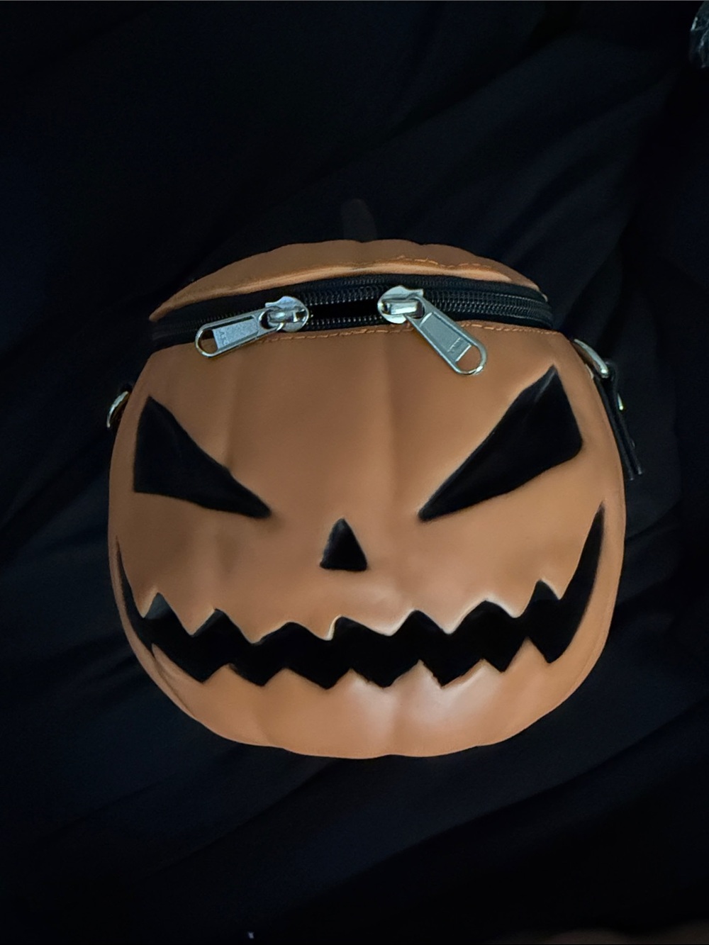 Halloween Pumpkin Face Orange Crossbody Belt Bag